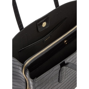 L.K. Bennett Olivia Black Croc Effect Oloid Tote Bag